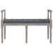 Bankje 110x40x70 cm fluweel donkergrijs
