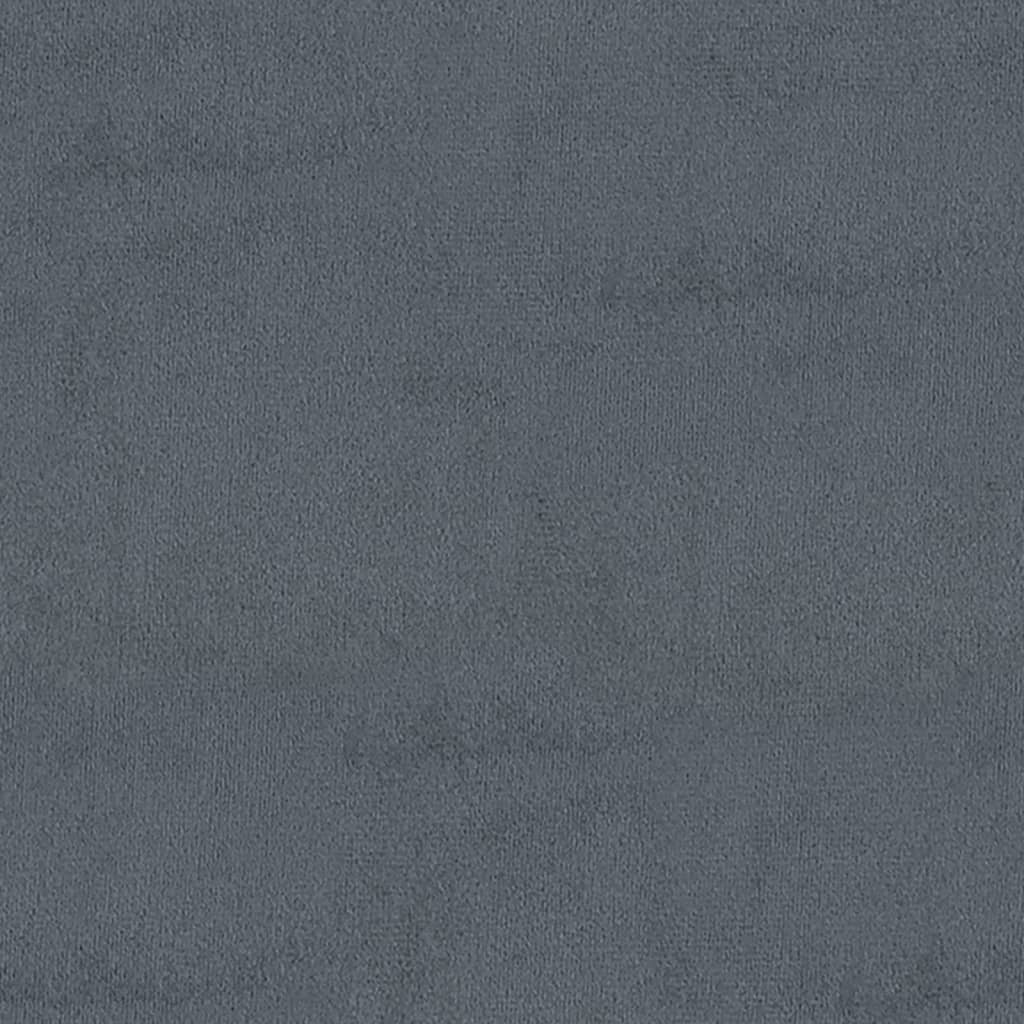 Bankje 110x40x70 cm fluweel donkergrijs