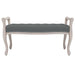 Bankje 110x45x60 cm stof donkergrijs