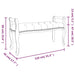 Bankje 110x45x60 cm stof donkergrijs