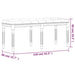 Bankje 110x40x49 cm stof donkergrijs