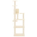 Kattenmeubel met sisal krabpalen 153 cm crèmekleurig