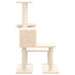 Kattenmeubel met sisal krabpalen 94,5 cm crèmekleurig
