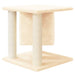 Kattenmeubel met sisal krabpalen 37 cm crèmekleurig