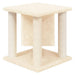 Kattenmeubel met sisal krabpalen 37 cm crèmekleurig