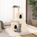 Kattenmeubel met sisal krabpalen 82 cm crèmekleurig