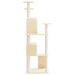 Kattenmeubel met sisal krabpalen 153 cm crèmekleurig