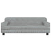 Hondenmand 90x53x30 cm fluweel lichtgrijs