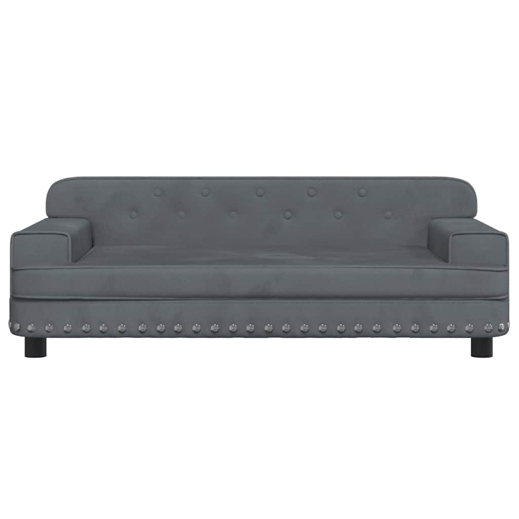 Hondenmand 90x53x30 cm fluweel donkergrijs