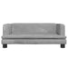 Hondenmand 80x45x30 cm fluweel lichtgrijs