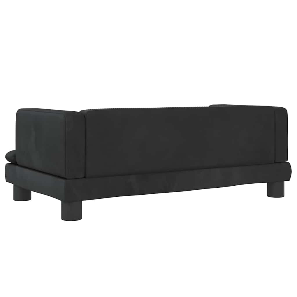 Hondenmand 80x45x30 cm fluweel zwart