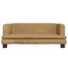 Hondenmand 80x45x30 cm fluweel bruin