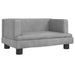Hondenmand 60x40x30 cm fluweel lichtgrijs