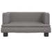 Hondenmand 60x40x30 cm kunstleer grijs