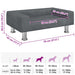 Hondenmand 70x45x26,5 cm fluweel donkergrijs