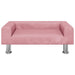 Hondenmand 70x45x26,5 cm fluweel roze
