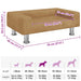 Hondenmand 70x45x26,5 cm fluweel bruin