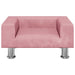 Hondenmand 50x40x26,5 cm fluweel roze