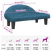 Hondenmand 70x52x30 cm fluweel blauw