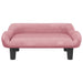Hondenmand 70x40x24 cm fluweel roze