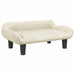 Hondenmand 70x40x24 cm fluweel crèmekleurig