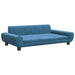 Hondenmand 100x54x33 cm fluweel blauw