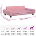 Hondenmand 100x54x33 cm fluweel roze