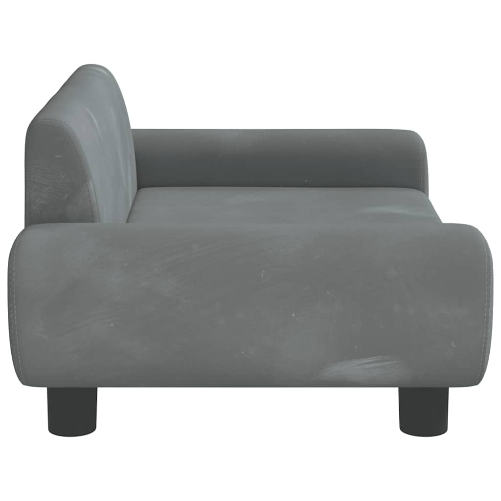 Hondenmand 70x45x33 cm fluweel donkergrijs