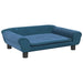 Hondenmand 70x48x22 cm fluweel blauw