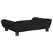 Hondenmand 70x48x22 cm fluweel zwart