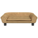 Hondenmand 70x48x22 cm fluweel bruin