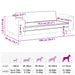Hondenmand met verlengstuk 100x50x30 cm fluweel bruin