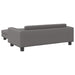Hondenmand met verlengstuk 100x50x30 cm kunstleer grijs