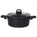 Excellent Houseware Excellent Braadpan 4.4L 24 Cm + Glazen Deksel Zwart/Aluminium