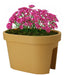 Pro Garden Balkon Plantenpot/Bloempot Okergeel 40X25Cm Ovaal Kunststof Reling/Schutting/Hangende Bloempot