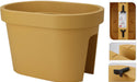 Pro Garden Balkon Plantenpot/Bloempot Okergeel 40X25Cm Ovaal Kunststof Reling/Schutting/Hangende Bloempot