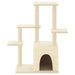 Kattenmeubel met sisal krabpalen 97,5 cm crèmekleurig