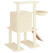 Kattenmeubel met sisal krabpalen 96,5 cm crèmekleurig