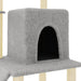 Kattenmeubel met sisal krabpalen 96,5 cm lichtgrijs