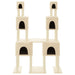 Kattenmeubel met sisal krabpalen 199 cm crèmekleurig