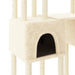 Kattenmeubel met sisal krabpalen 199 cm crèmekleurig