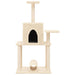 Kattenmeubel met sisal krabpalen 122 cm crèmekleurig