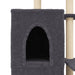 Kattenmeubel met sisal krabpalen 97 cm donkergrijs