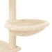 Kattenmeubel met sisal krabpalen 153 cm crèmekleurig