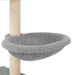 Kattenmeubel met sisal krabpalen 117 cm lichtgrijs