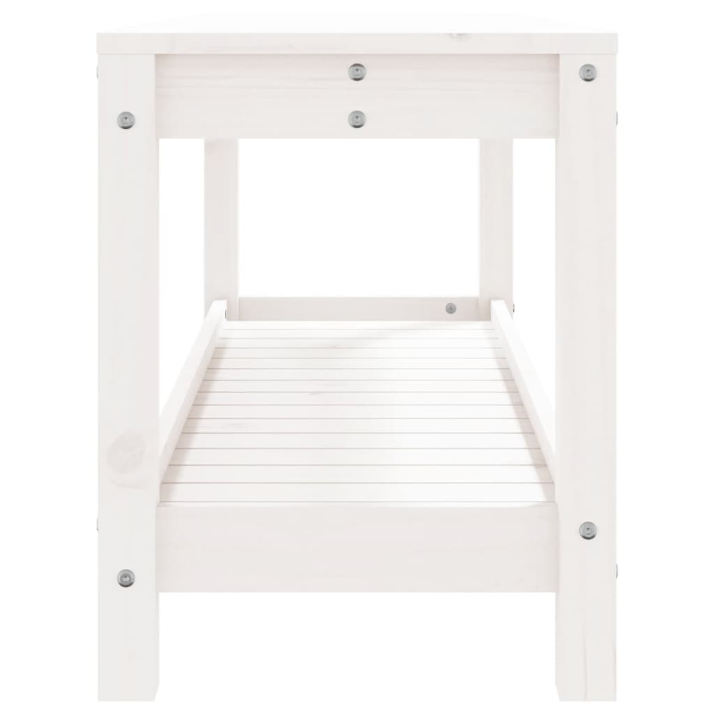 Tuinbank 108x35x45 cm massief grenenhout wit