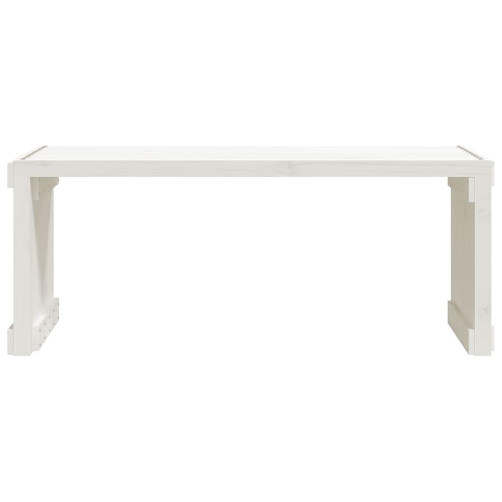 Tuinbankje verlengbaar 212,5x40,5x45 cm massief grenenhout wit