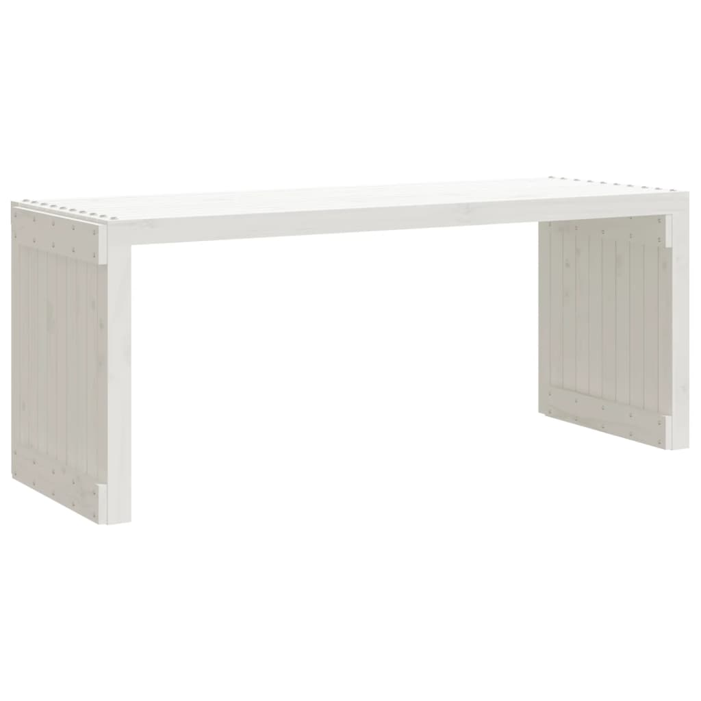 Tuinbankje verlengbaar 212,5x40,5x45 cm massief grenenhout wit