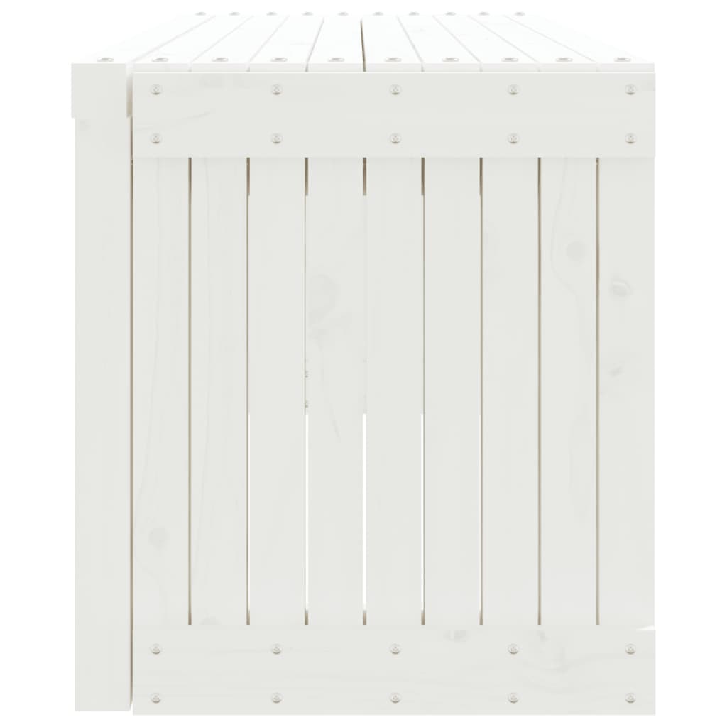 Tuinbankje verlengbaar 212,5x40,5x45 cm massief grenenhout wit