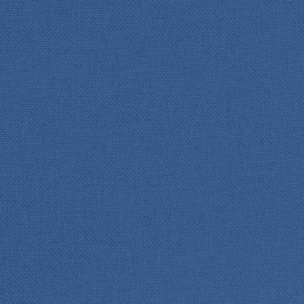 Kuipstoel met voetenbank stof blauw